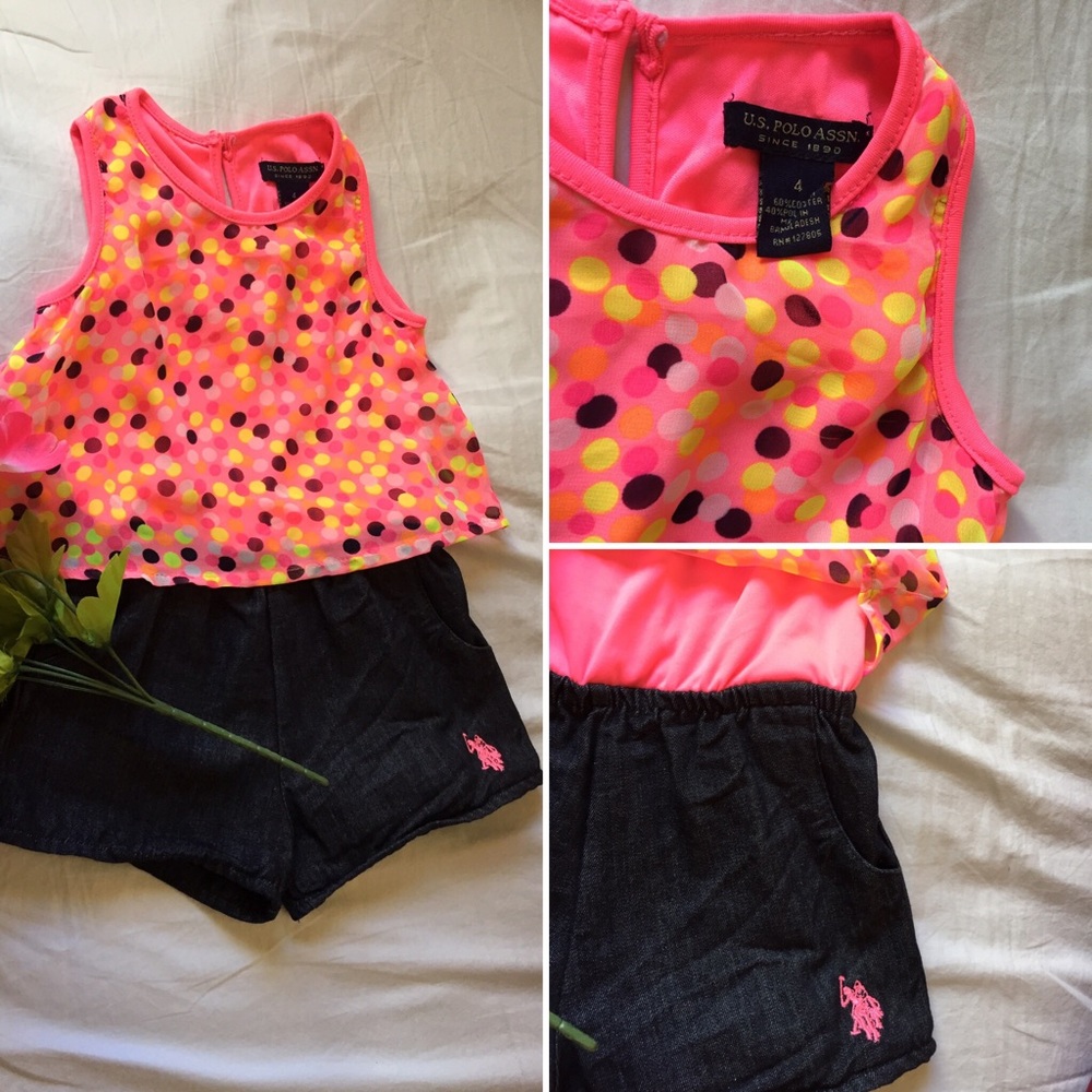 5/$5 pay $20. U.S.POLO ASSN. Girl's overalls.